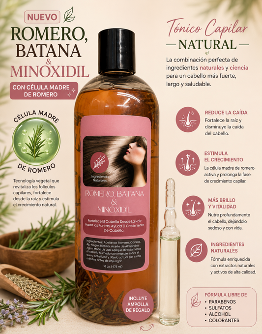 Shampoo De Romero, Batana, Y Minoxidil